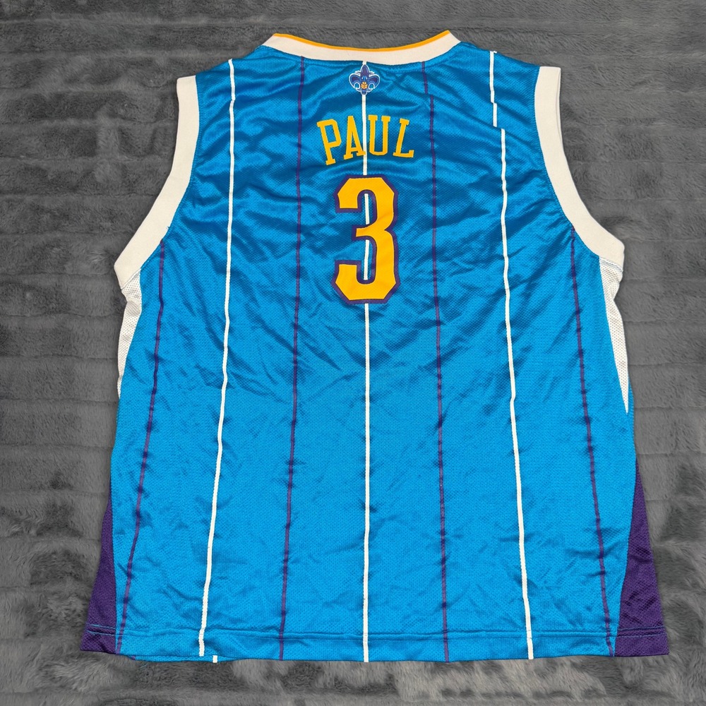 Adidas NBA New Orleans Hornets Chris Paul 3 Jersey Kids XL 18-20 Teal Pinstripe
